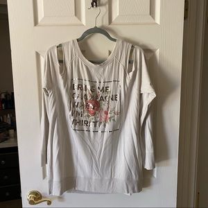 Express cold shoulder sweater